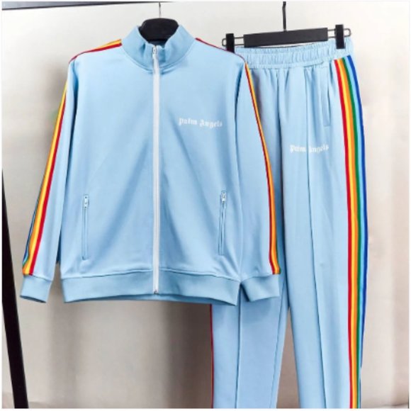 PALM ANGELS MEN'S FULL TRACKSUIT SET HOODIE & PANTS - All Sizes - All Colors - Picture 5 of 15